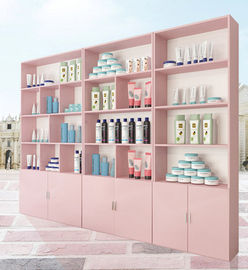 Çin Beyaz / Pembe Mağaza Vitrinleri, Kozmetik Mağazası İçin Ticari Vitrinler Tedarikçi