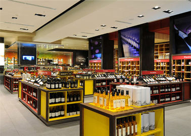 Çin Mağaza Mağaza Alışveriş Merkezi İçin Kırmızı Şarap Ahşap Ekran Standı Dükkanı Ekran Vitrini Tedarikçi