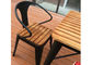 Basit Modern Katı Ahşap Açık Mobilya Balkon Masa Sandalye Eğlence Cafe Bar Için Set Tedarikçi